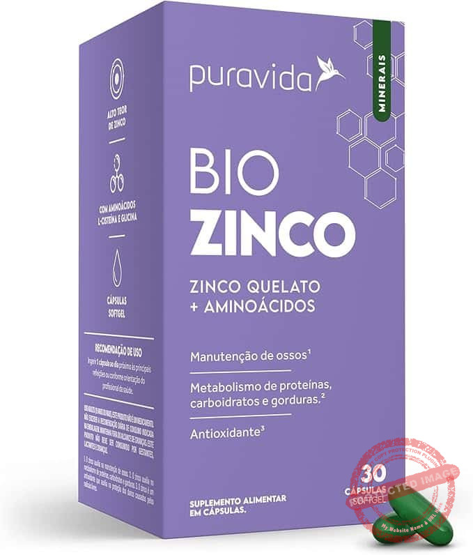 Puravida-Suplemento-alimentar-Bio-Zinco-30-capsulas.jpg Puravida Suplemento alimentar Bio Zinco 30 cápsulas - Imagem 1