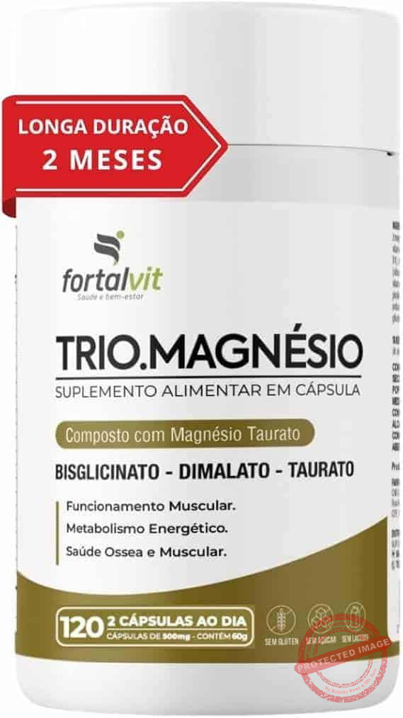 TRIO.MAGNESIO-Longa-Duracao-2-Meses-de-Uso-Bisglicinato-Dimalato-Taurato-260mg-Alta-Concentracao120-Capsulas-Fortalvit.jpg TRIO.MAGNÉSIO - Longa Duração 2 Meses de Uso, Bisglicinato - Dimalato - Taurato, 260mg Alta Concentração,120 Cápsulas, Fortalvit - Imagem 1